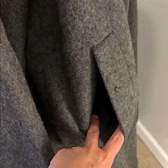 Eileen Fisher Gray Baby Alpaca Coat L - Picture 6 of 9